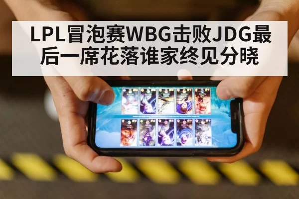 LPL冒泡赛WBG击败JDG最后一席花落谁家终见分晓